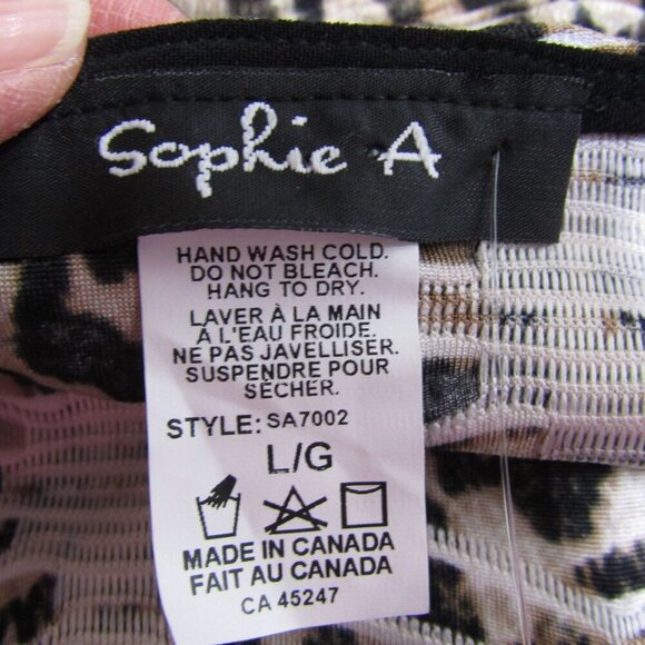 LEOPARD NWT Animal Print Safari Cheetah Textured Mob Wife knit Career Dress L - Picture 8 of 11